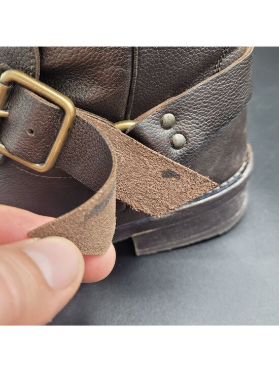 John Varvatos Engineer Boots Men\'s 9 Buckle Harness Pull On Bourbon Brown main image 13